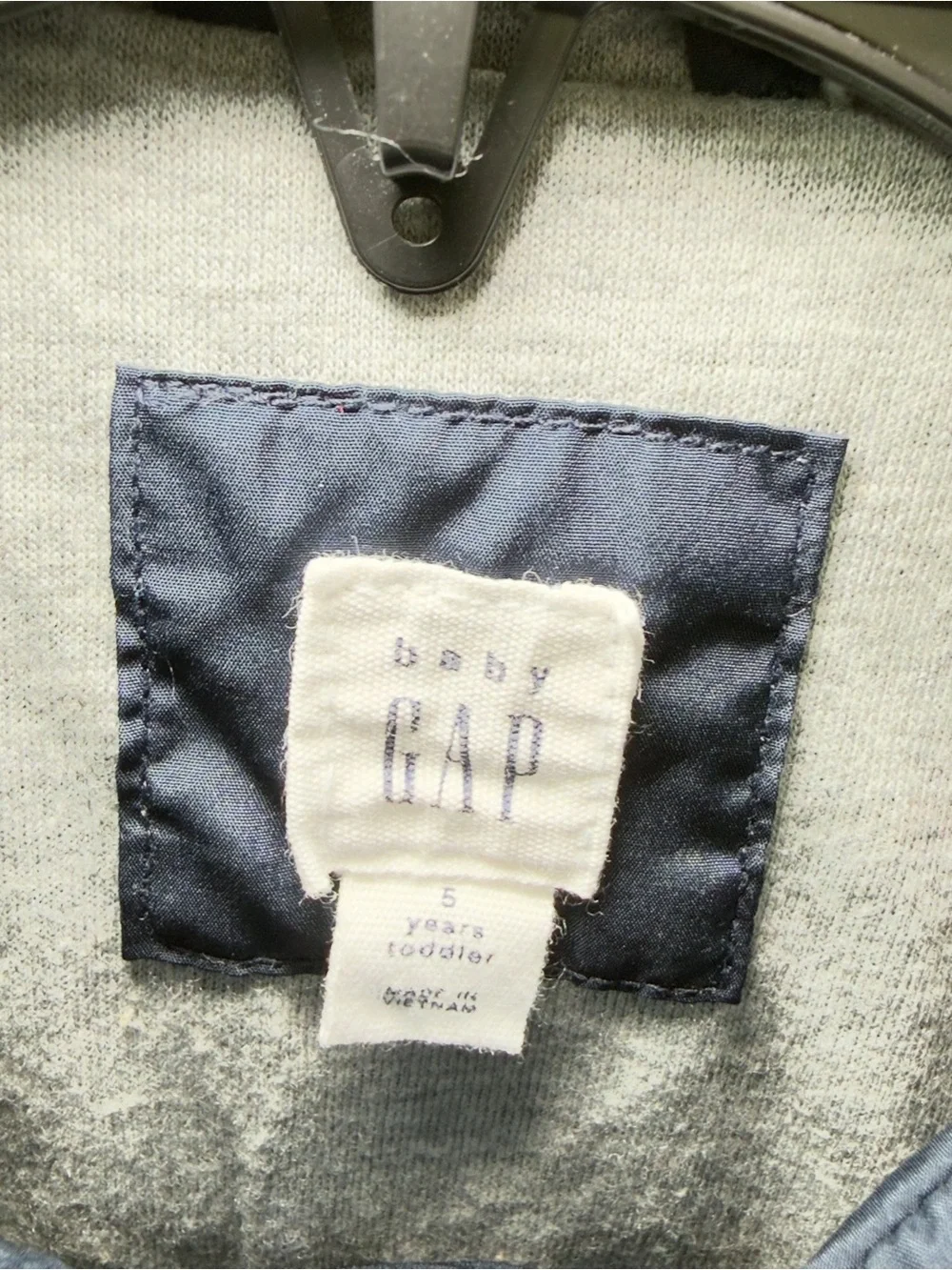 Baby Gap Size 5  Navy Jersey Lined Windbreaker Jacket Full Zip
